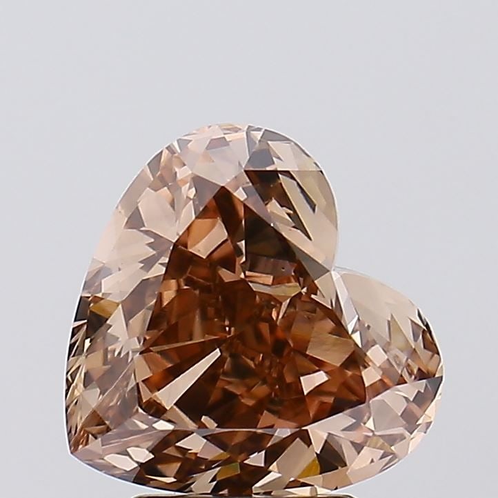 Heart 3.19ct Fancy Brown VVS2 - Loose Lab Diamond IGI: Heart 3.19ct Fancy Brown VVS2 - Loose Lab Diamond IGI Loose lab-grown diamond, 3.19ct, IGI certified, heart cut, fancy brown color, VVS2 clarity, excellent polish and symmetry, dimensions: 9.23L x 9.8