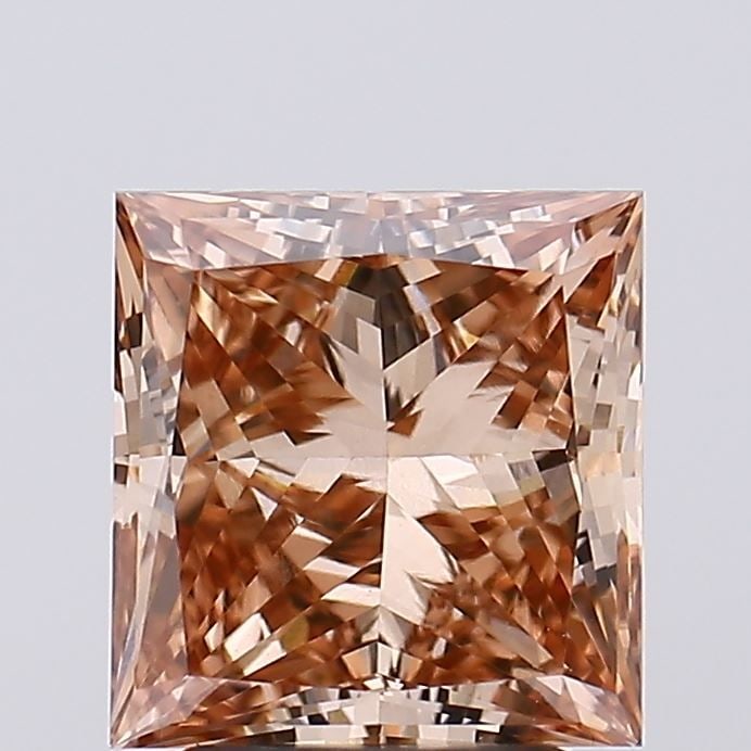 Loose Lab Diamond IGI Princess 2.53ct Fancy Brown VS1: Loose Lab Diamond IGI Princess 2.53ct Fancy Brown VS1 Loose lab diamond princess cut, 2.53ct, in fancy brown color and VS1 clarity; features very good polish and symmetry; certified by IGI. Item Speci