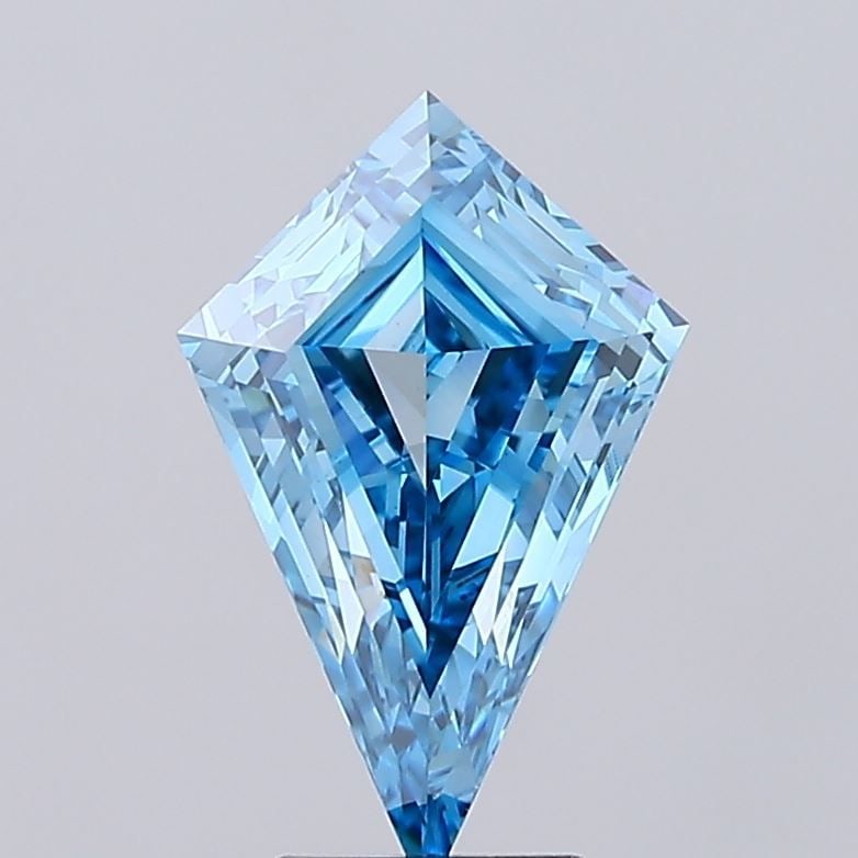 Loose Lab Diamond IGI Kite 4.02ct Fancy Vivid Blue VVS2: Loose Lab Diamond IGI Kite 4.02ct Fancy Vivid Blue VVS2 Loose Lab Diamond IGI Kite 4.02ct Fancy Vivid Blue VVS2 with Excellent polish and symmetry, measures 15.44L X 9.86W X 5.41H, certified by IGI. I