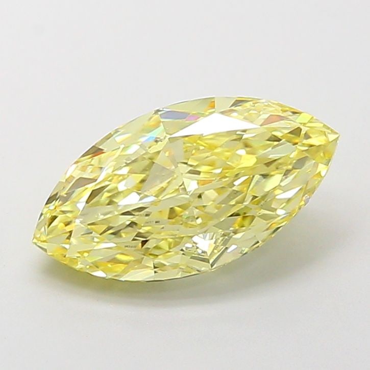 Loose Lab Diamond IGI Marquise 2.64ct Fancy Yellow VVS2: Loose Lab Diamond IGI Marquise 2.64ct Fancy Yellow VVS2 Loose Lab Diamond IGI Marquise 2.64ct with Fancy Yellow color, clarity VVS2, and measurements of 12.63L x 6.65W x 4.34H, certified by IGI. Item