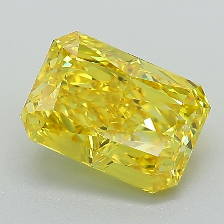 Loose Lab Diamond 1.85ct Fancy Vivid Yellow VVS1 - IGI Radiant: Loose Lab Diamond 1.85ct Fancy Vivid Yellow VVS1 - IGI Radiant Loose lab diamond weighing 1.85ct featuring a fancy vivid yellow color and VVS1 clarity, certified by IGI. Measurements are 8.29L x 5.82W