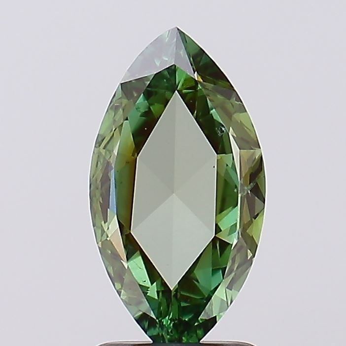 Loose Lab Diamond Marquise 1.56ct Fancy Vivid Green VS2: Loose Lab Diamond Marquise 1.56ct Fancy Vivid Green VS2 Loose Lab Diamond, 1.56ct marquise shape with fancy vivid green color and VS2 clarity, features excellent polish and symmetry, but no certificat