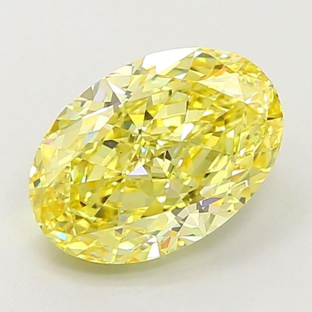 Loose Lab Diamond IGI Oval 3.03ct Fancy Intense Yellow VS1: Loose Lab Diamond IGI Oval 3.03ct Fancy Intense Yellow VS1 Loose lab-grown diamond weighing 3.03ct, oval cut, color Fancy Intense Yellow, clarity VS1, with IGI certification, measurements of 10.94L x