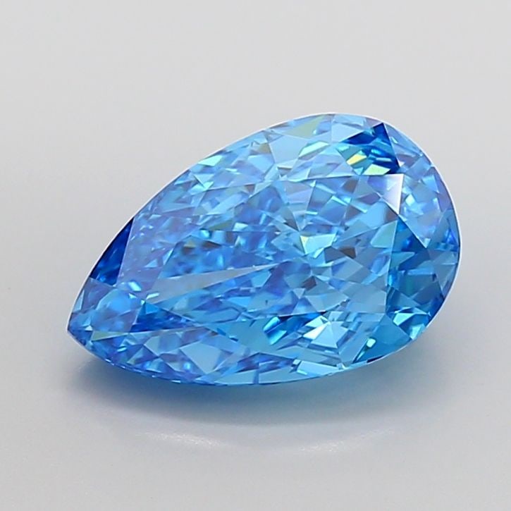 Loose Lab Diamond IGI Pear 3.08ct Fancy Vivid Blue VVS2: Loose Lab Diamond IGI Pear 3.08ct Fancy Vivid Blue VVS2 Loose Lab Diamond IGI Pear, 3.08ct in Fancy Vivid Blue with VVS2 clarity. Certified by IGI, measuring 11.63L x 7.38W x 4.8H. Item Specifics: Sou