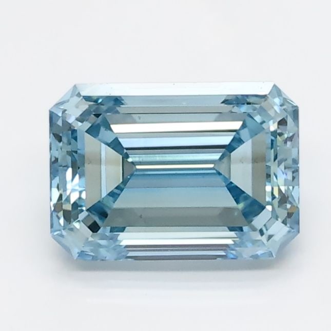 Loose Lab Diamond IGI Emerald 1.05ct Fancy Intense Blue VS2: Loose Lab Diamond IGI Emerald 1.05ct Fancy Intense Blue VS2 Loose lab-grown diamond, IGI certified, weighing 1.05ct with a fancy intense blue color and VS2 clarity. Measurements are 6.74L x 4.79W x 3.