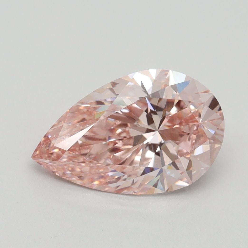 Loose Lab Diamond IGI Pear 1.94ct Fancy Intense Pink VS1: Loose Lab Diamond IGI Pear 1.94ct Fancy Intense Pink VS1 Loose lab diamond pear weighing 1.94ct, exhibiting a fancy intense pink color and VS1 clarity. It features excellent polish and symmetry, with