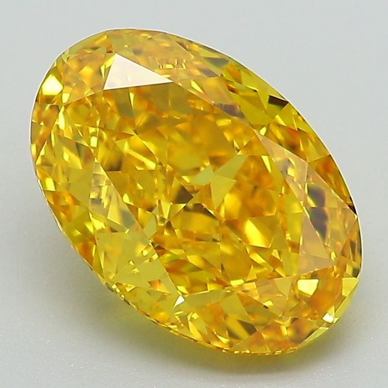 Loose Lab Diamond IGI Oval 3.32ct Fancy Vivid Yellow VS1: Loose Lab Diamond IGI Oval 3.32ct Fancy Vivid Yellow VS1 Loose Lab Diamond IGI Oval 3.32ct in Fancy Vivid Yellow color, VS1 clarity, with EX polish and symmetry. Certified by IGI, measurements are 11.