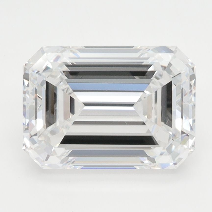 Loose Lab Diamond IGI Emerald 3.01ct E VVS2: Loose Lab Diamond IGI Emerald 3.01ct E VVS2 Loose lab-created diamond weighing 3.01ct with an emerald cut, color E, clarity VVS2, and IGI certification. The dimensions are 9.64L x 6.87W x 4.59H, featu