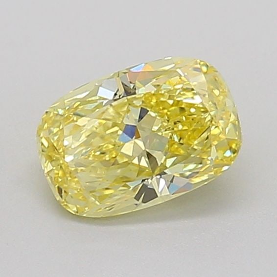 Loose Lab Diamond IGI Cushion Brilliant 1.01ct Fancy Intense Yellow VS1: Loose Lab Diamond IGI Cushion Brilliant 1.01ct Fancy Intense Yellow VS1 Loose Lab Diamond IGI Cushion Brilliant, 1.01ct, Color Fancy Intense Yellow, Clarity VS1, exhibiting excellent polish and symmet