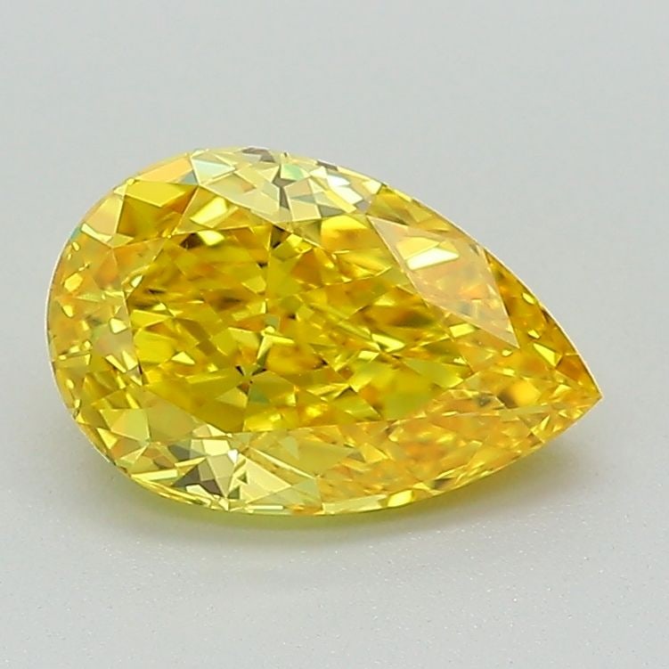 Loose Lab Diamond IGI Pear 1.57ct Fancy Vivid Yellow VS1: Loose Lab Diamond IGI Pear 1.57ct Fancy Vivid Yellow VS1 This 1.57ct Loose Lab Diamond features a pear cut, Fancy Vivid Yellow color, and VS1 clarity, certified by IGI, measuring 9.42L x 6.09W x 3.88H