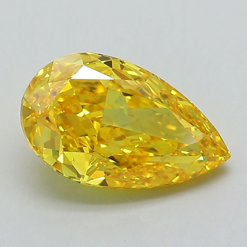 Loose Lab Diamond IGI Pear 2.0ct Fancy Vivid Yellow VS1: Loose Lab Diamond IGI Pear 2.0ct Fancy Vivid Yellow VS1 Loose Lab Diamond, 2.0ct, Pear, Fancy Vivid Yellow color, VS1 clarity, EX Polish, VG Symmetry, measurements 10.54L X 6.40W X 4.15H, certified by