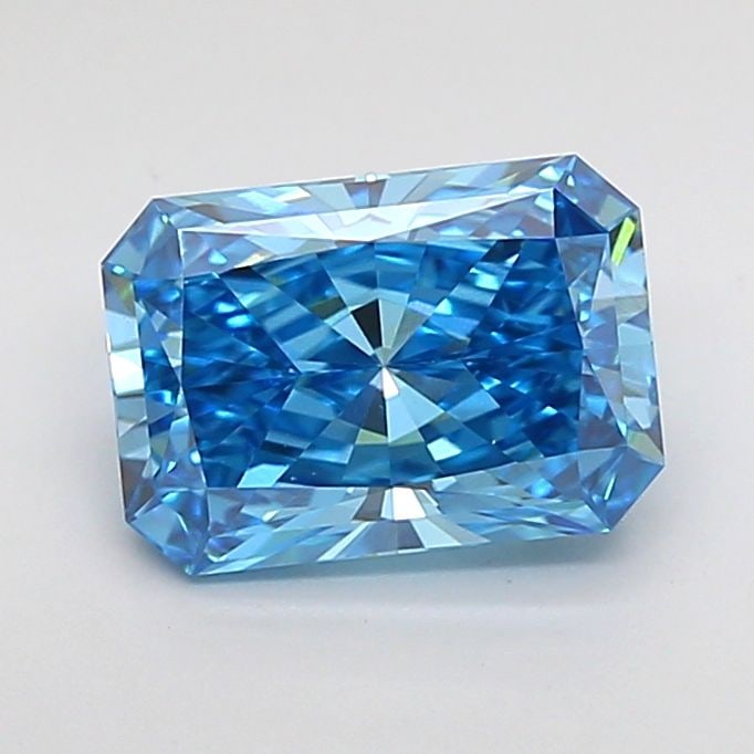 Loose Lab Diamond IGI Radiant 1.55ct Fancy Vivid Blue VS1: Loose Lab Diamond IGI Radiant 1.55ct Fancy Vivid Blue VS1 Loose Lab Diamond, 1.55ct, Radiant, Fancy Vivid Blue color, VS1 clarity, EX Polish, EX Symmetry, measurements 8.22L X 5.74W X 3.82H, certified