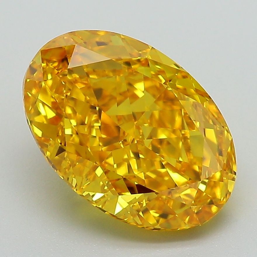 Loose Lab Diamond IGI Oval 4.01ct Fancy Vivid Yellow VS1: Loose Lab Diamond IGI Oval 4.01ct Fancy Vivid Yellow VS1 Loose Lab Diamond IGI Oval, 4.01ct Fancy Vivid Yellow, Clarity VS1, with measurements of 11.77L X 8.06W X 5.37H, certified by IGI. Item Specifi