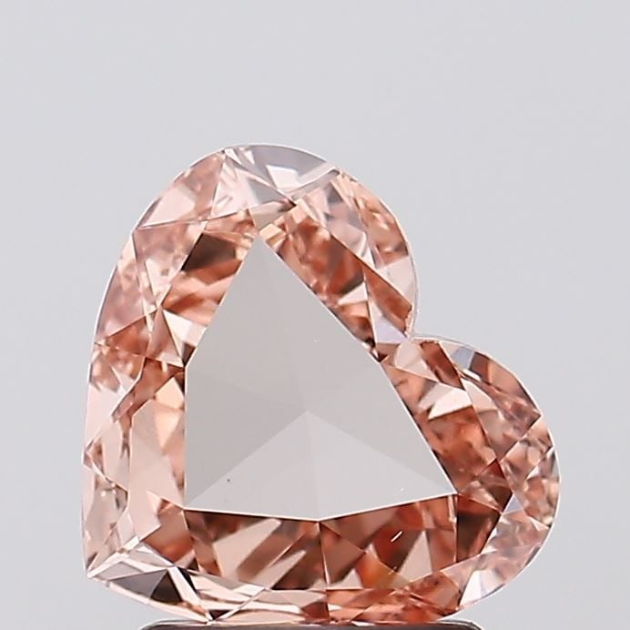 Loose Lab Diamond - Heart 1.15ct Fancy Light Pinkish Brown VS1: Loose Lab Diamond - Heart 1.15ct Fancy Light Pinkish Brown VS1 Loose Lab Diamond Heart, 1.15ct, fancy light pinkish brown color, VS1 clarity, with excellent polish and symmetry, certification not avai