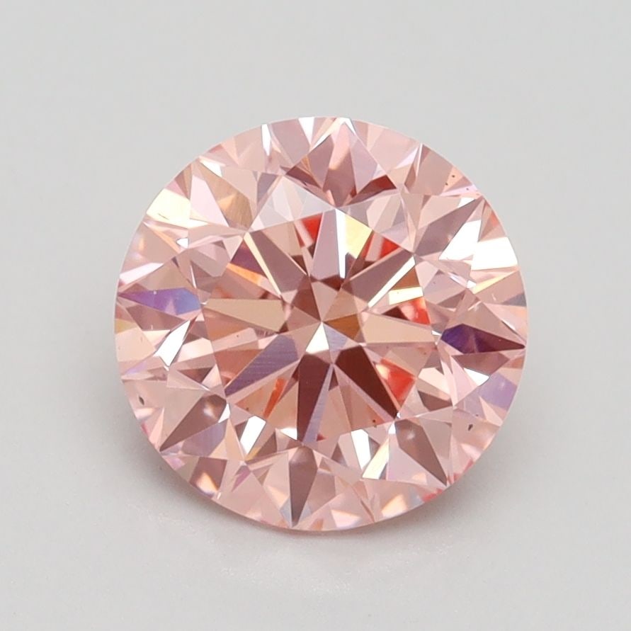 Loose Lab Diamond IGI Round 1.9ct Fancy Vivid Pink VS2: Loose Lab Diamond IGI Round 1.9ct Fancy Vivid Pink VS2 Loose lab diamond IGI certified, 1.9ct, color Fancy Vivid Pink, clarity VS2, showcasing excellent polish and symmetry. Measurements: 7.77L x 7.81