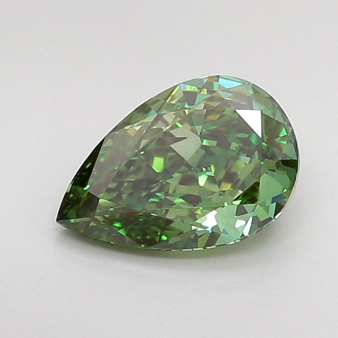 Loose Lab Diamond IGI Pear 1.59ct Fancy Vivid Green VVS2: Loose Lab Diamond IGI Pear 1.59ct Fancy Vivid Green VVS2 Loose lab-created pear diamond, 1.59ct, Fancy Vivid Green, VVS2 clarity, with excellent polish and symmetry, certified IGI. Item Specifics: Sou