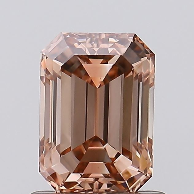 Loose Lab Diamond IGI Emerald 1.01ct Fancy Light Brown VS1: Loose Lab Diamond IGI Emerald 1.01ct Fancy Light Brown VS1 Loose lab-created emerald diamond, 1.01ct, color Fancy Light Brown, clarity VS1, measuring 6.74L x 4.77W x 3.47H, certified by IGI. Item Spec