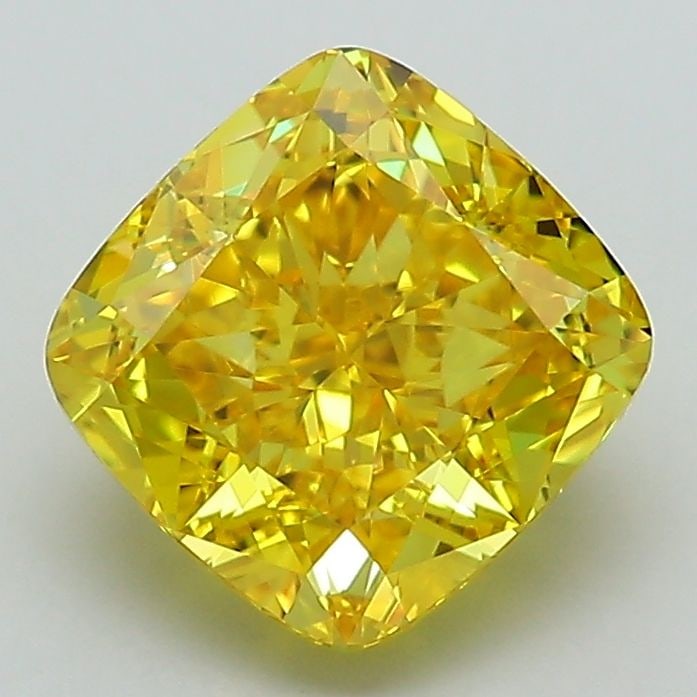 Loose Lab Diamond IGI Cushion Modified 2.34ct Fancy Vivid Yellow VVS2: Loose Lab Diamond IGI Cushion Modified 2.34ct Fancy Vivid Yellow VVS2 Loose Lab Diamond IGI Cushion Modified, 2.34ct, Color: Fancy Vivid Yellow, Clarity: VVS2, Measurements: 7.33L x 7.13W x 4.82H, Cer