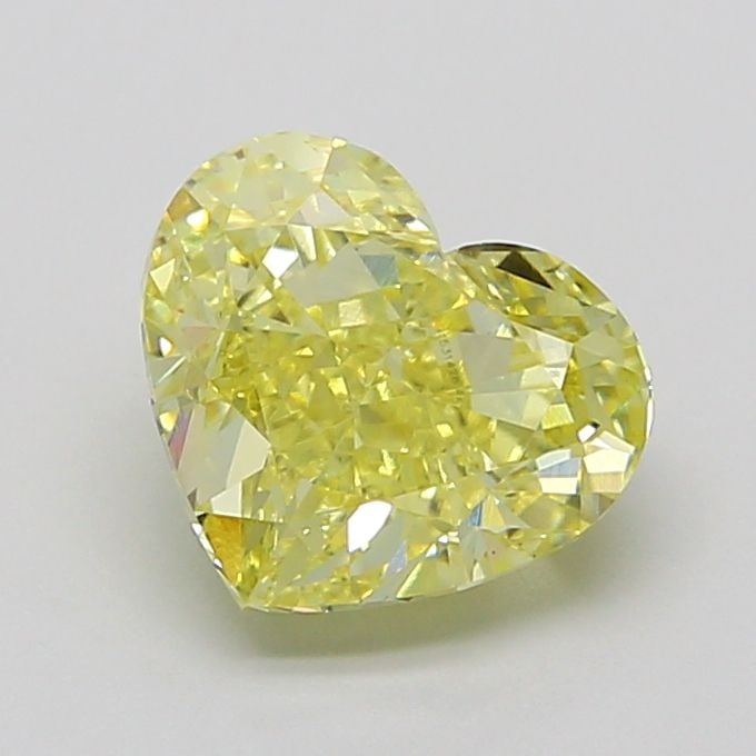 Loose Lab Diamond IGI Heart 2.8ct Fancy Intense Yellow VVS2: Loose Lab Diamond IGI Heart 2.8ct Fancy Intense Yellow VVS2 Loose lab-grown diamond weighing 2.8ct, heart cut, fancy intense yellow color, clarity VVS2, certified by IGI, with measurements of 7.88L x
