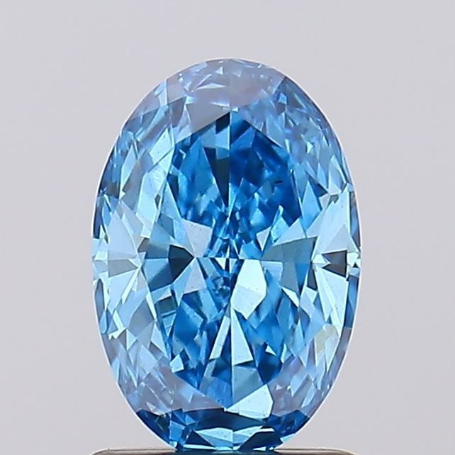 Loose Lab Diamond IGI Oval 1.03ct Fancy Vivid Blue VS2: Loose Lab Diamond IGI Oval 1.03ct Fancy Vivid Blue VS2 Loose Lab Diamond IGI Oval, 1.03ct, Color: Fancy Vivid Blue, Clarity: VS2, with excellent and very good polish and symmetry, certified by IGI. It