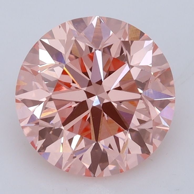 Loose Lab Diamond IGI Round 2.7ct Fancy Intense Pink VS1: Loose Lab Diamond IGI Round 2.7ct Fancy Intense Pink VS1 Loose Lab Diamond IGI Round weighing 2.7ct with Fancy Intense Pink color and VS1 clarity, showcasing very good polish and excellent symmetry; c