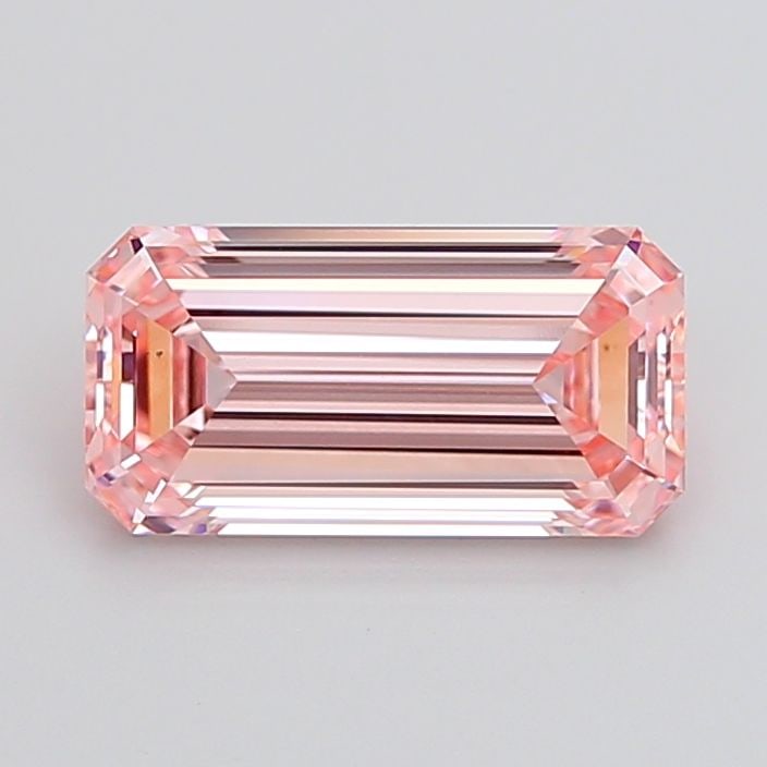 Loose Lab Diamond IGI Emerald 3.53ct Fancy Intense Pink VS1: Loose Lab Diamond IGI Emerald 3.53ct Fancy Intense Pink VS1 Loose lab diamond IGI certified, 3.53ct emerald cut with a fancy intense pink color and VS1 clarity, measuring 12.47L x 6.43W x 4.19H. Item