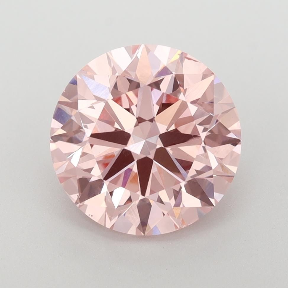 Loose Lab Diamond IGI Round 3.0ct Fancy Intense Pink VS2: Loose Lab Diamond IGI Round 3.0ct Fancy Intense Pink VS2 Loose lab diamond certified by IGI, weighing 3.0ct with a round cut, fancy intense pink color, and VS2 clarity. Polish is excellent with good s