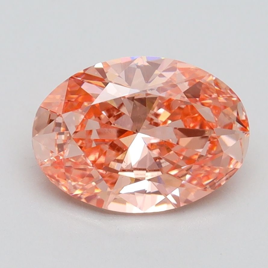 Loose Lab Diamond IGI Oval 1.8ct Fancy Intense Pink VS2: Loose Lab Diamond IGI Oval 1.8ct Fancy Intense Pink VS2 Loose lab-grown diamond, 1.8ct, IGI certified, oval cut, color Fancy Intense Pink, clarity VS2, with excellent polish and symmetry, measuring 9.