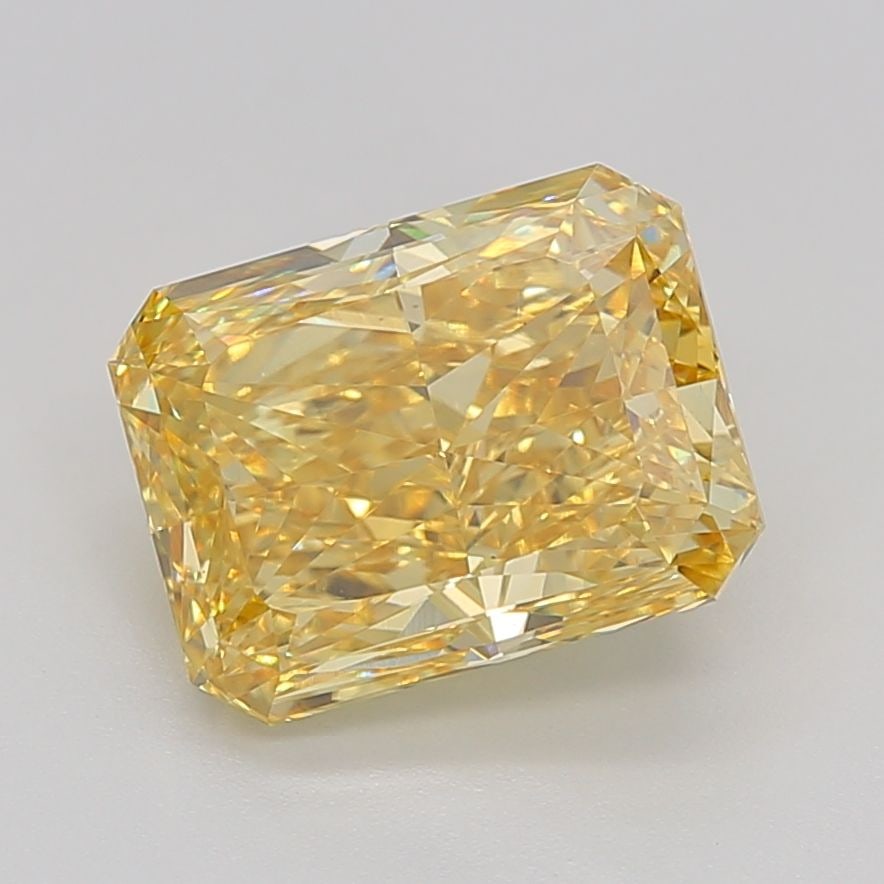 Loose Lab Diamond IGI Radiant 3.02ct Fancy Intense Yellow VS1: Loose Lab Diamond IGI Radiant 3.02ct Fancy Intense Yellow VS1 Loose lab-grown diamond, 3.02ct, IGI certified, radiant cut, color Fancy Intense Yellow, clarity VS1, with excellent polish and symmetry,