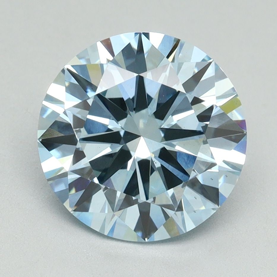 Loose Lab Diamond IGI Round 3.0ct Fancy Vivid Blue VS1: Loose Lab Diamond IGI Round 3.0ct Fancy Vivid Blue VS1 Loose Lab Diamond IGI, Round cut, 3.0ct, Fancy Vivid Blue color, VS1 clarity, featuring EX polish and symmetry. Certified by IGI, dimensions are
