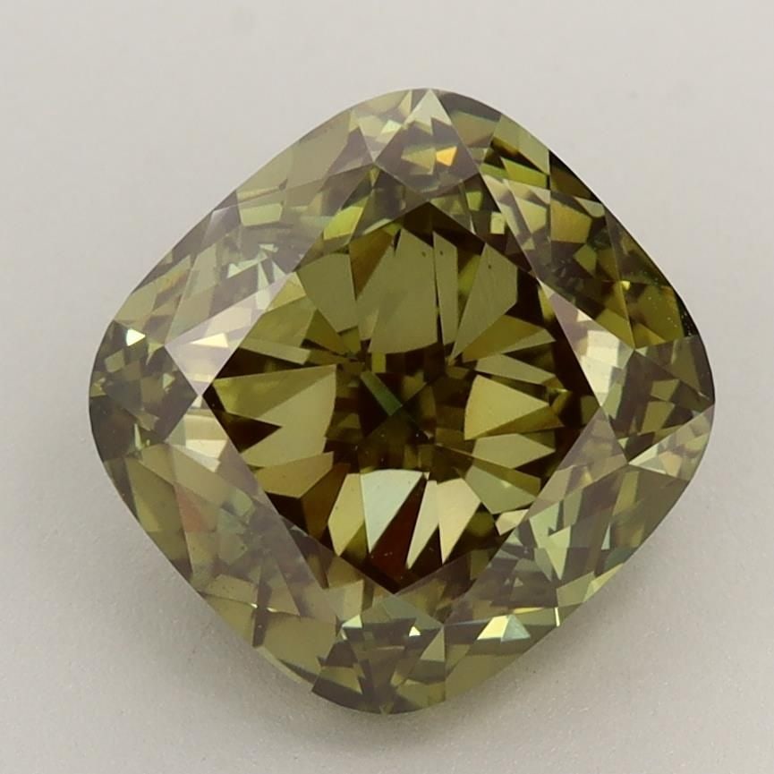 Loose Lab Diamond IGI Cushion Brilliant 3.38ct Fancy Vivid Green VS1: Loose Lab Diamond IGI Cushion Brilliant 3.38ct Fancy Vivid Green VS1 Loose Lab Diamond IGI Cushion Brilliant, 3.38ct, Color Fancy Vivid Green, Clarity VS1, with very good polish and good symmetry, cer