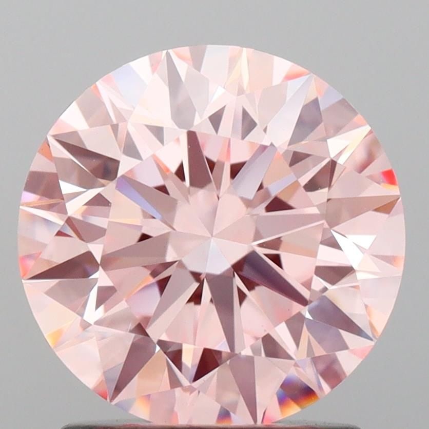 Ideal Loose Lab Diamond IGI Round 2.04ct Fancy Intense Pink VVS2: Ideal Loose Lab Diamond IGI Round 2.04ct Fancy Intense Pink VVS2 Ideal loose lab-grown diamond certified by IGI, round cut, 2.04ct, fancy intense pink color, clarity VVS2, with excellent polish and sy