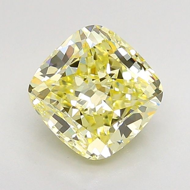 Loose Lab Diamond IGI Cushion Modified 2.08ct Fancy Yellow VS1: Loose Lab Diamond IGI Cushion Modified 2.08ct Fancy Yellow VS1 Loose lab-grown diamond weighing 2.08ct, IGI certified, in a fancy yellow color and VS1 clarity. It has excellent polish and symmetry, wi