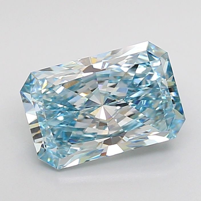 Loose Lab Diamond IGI Radiant 2.02ct Fancy Intense Greenish Blue VVS2: Loose Lab Diamond IGI Radiant 2.02ct Fancy Intense Greenish Blue VVS2 Loose lab-grown diamond weighing 2.02ct, IGI certified, in a fancy intense greenish blue color with VVS2 clarity. The diamond feat