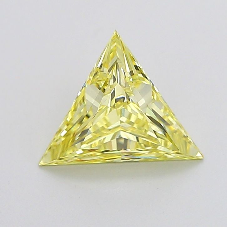Loose Lab Diamond IGI Triangular 2.02ct Fancy Yellow VVS2: Loose Lab Diamond IGI Triangular 2.02ct Fancy Yellow VVS2 Loose Lab Diamond IGI Triangular 2.02ct Fancy Yellow VVS2, featuring excellent polish and symmetry, certified by IGI, measures 8.49L x 10.05W
