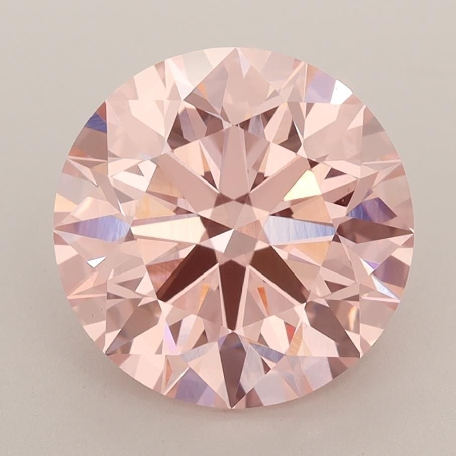 Ideal Loose Lab Diamond IGI Round 3.17ct Fancy Vivid Pink VVS2: Ideal Loose Lab Diamond IGI Round 3.17ct Fancy Vivid Pink VVS2 Ideal loose lab-grown round diamond, 3.17ct in fancy vivid pink, clarity VVS2, with excellent polish and symmetry, certified by IGI. Item