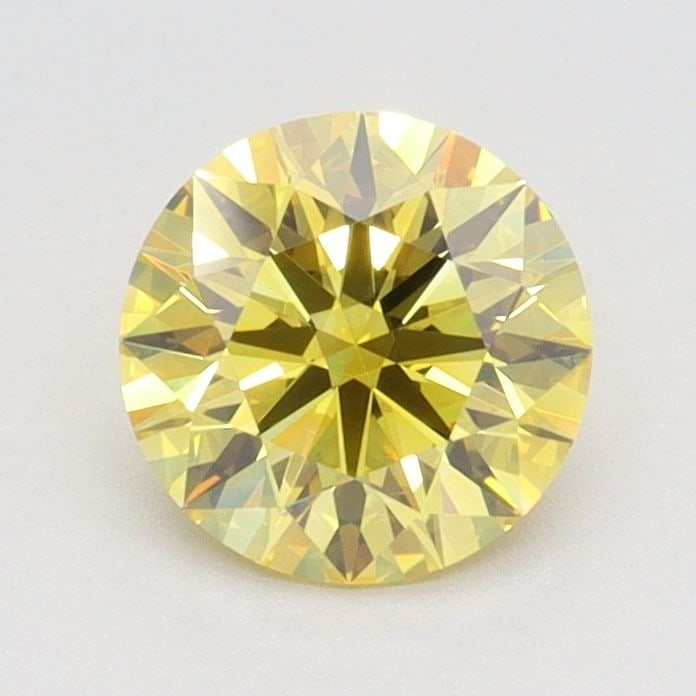 Ideal Loose Lab Diamond IGI Round 1.0ct Fancy Vivid Yellow VS1: Ideal Loose Lab Diamond IGI Round 1.0ct Fancy Vivid Yellow VS1 1.0ct ideal loose lab-grown round diamond, IGI certified, exhibiting a Fancy Vivid Yellow color and VS1 clarity, measuring 6.44L x 6.47W
