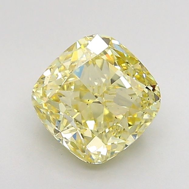 Loose Lab Diamond IGI Cushion Modified 2.0ct Fancy Yellow VS2: Loose Lab Diamond IGI Cushion Modified 2.0ct Fancy Yellow VS2 Loose Lab Diamond IGI Cushion Modified 2.0ct Fancy Yellow VS2, featuring excellent polish and symmetry, measures 6.89L x 6.87W x 4.76H. It