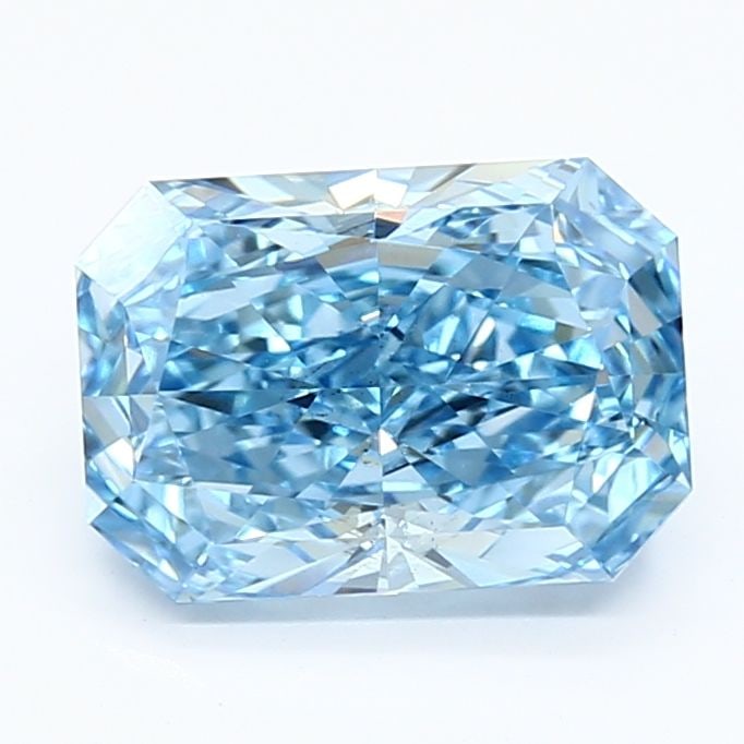 Loose Lab Diamond IGI Radiant 2.51ct Fancy Vivid Blue VS2: Loose Lab Diamond IGI Radiant 2.51ct Fancy Vivid Blue VS2 Loose Lab Diamond IGI Radiant 2.51ct Fancy Vivid Blue VS2, with measurements of 9.56L x 6.7W x 4.38H, features excellent polish and symmetry,