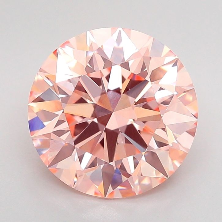 Ideal Loose Lab Diamond IGI Round 3.2ct Fancy Intense Pink VS1: Ideal Loose Lab Diamond IGI Round 3.2ct Fancy Intense Pink VS1 Loose lab-grown diamond, round cut, 3.2ct, Fancy Intense Pink color, VS1 clarity, polished to excellence, certified by IGI. Item Specific