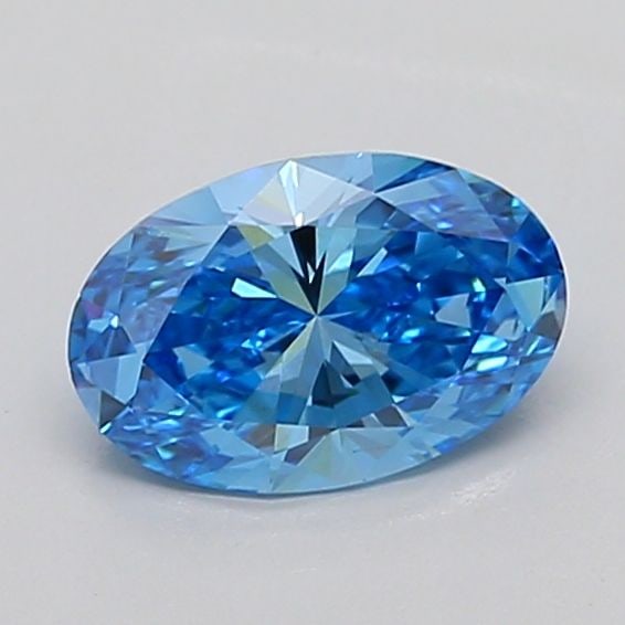 Loose Lab Diamond IGI Oval 1.29ct Fancy Vivid Blue VS2: Loose Lab Diamond IGI Oval 1.29ct Fancy Vivid Blue VS2 Loose Lab Diamond IGI Oval, weighing 1.29ct, with color Fancy Vivid Blue and clarity VS2, certified by IGI. Measurements are 9.03L x 5.99W x 3.85