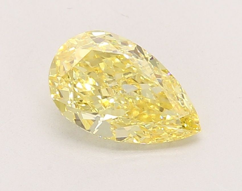 Loose Lab Diamond IGI Pear 1.3ct Fancy Intense Yellow VVS2: Loose Lab Diamond IGI Pear 1.3ct Fancy Intense Yellow VVS2 Loose lab-grown diamond weighing 1.3 carats, pear cut, fancy intense yellow color, clarity VVS2, certified by IGI, with excellent polish and