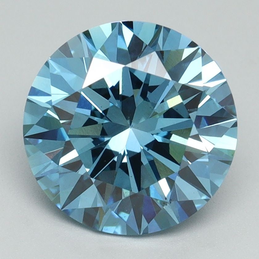 Loose Lab Diamond IGI Round 3.0ct Fancy Vivid Blue VS1 - Ideal: Loose Lab Diamond IGI Round 3.0ct Fancy Vivid Blue VS1 - Ideal Loose Lab Diamond IGI Round, 3.0ct, Color: Fancy Vivid Blue, Clarity: VS1, with ideal cut, excellent polish and symmetry, certified by IG