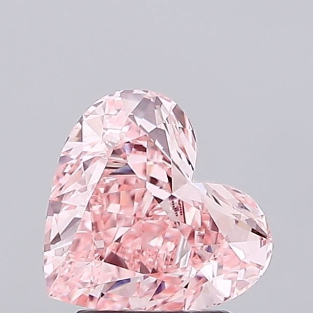 Loose Lab Diamond IGI Heart 2.13ct Fancy Vivid Pink VVS2: Loose Lab Diamond IGI Heart 2.13ct Fancy Vivid Pink VVS2 Loose Lab Diamond IGI Heart 2.13ct Fancy Vivid Pink VVS2, featuring excellent polish and symmetry, measuring 7.9L x 8.63W x 4.69H; certified by