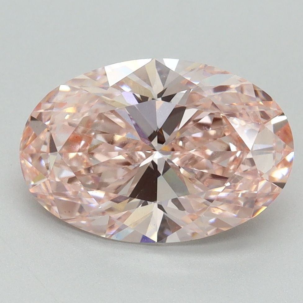 Loose Lab Diamond IGI Oval 3.0ct Fancy Intense Pink VS1: Loose Lab Diamond IGI Oval 3.0ct Fancy Intense Pink VS1 Loose Lab Diamond IGI Oval 3.0ct Fancy Intense Pink VS1, with excellent polish and symmetry, measuring 11.81L x 7.93W x 4.97H; certified by IGI.