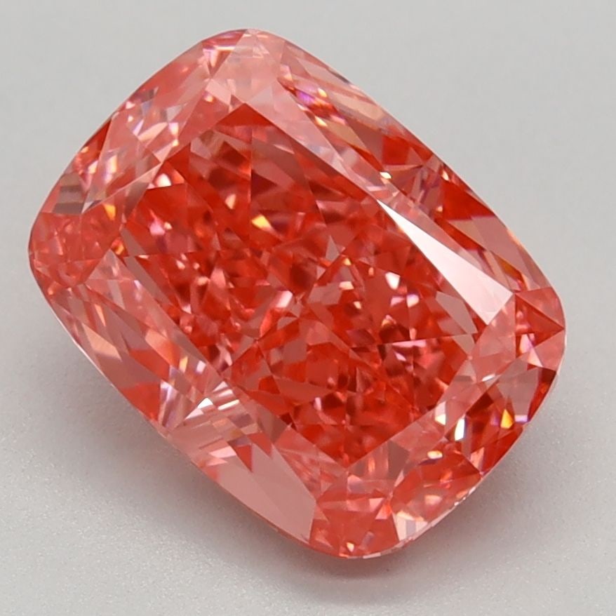 IGI Cushion Modified 2.41ct Fancy Vivid Pink VVS2 Loose Lab Diamond: IGI Cushion Modified 2.41ct Fancy Vivid Pink VVS2 Loose Lab Diamond IGI-certified loose lab diamond, 2.41ct, fancy vivid pink color, VVS2 clarity, with excellent polish and good symmetry. Item Specifi