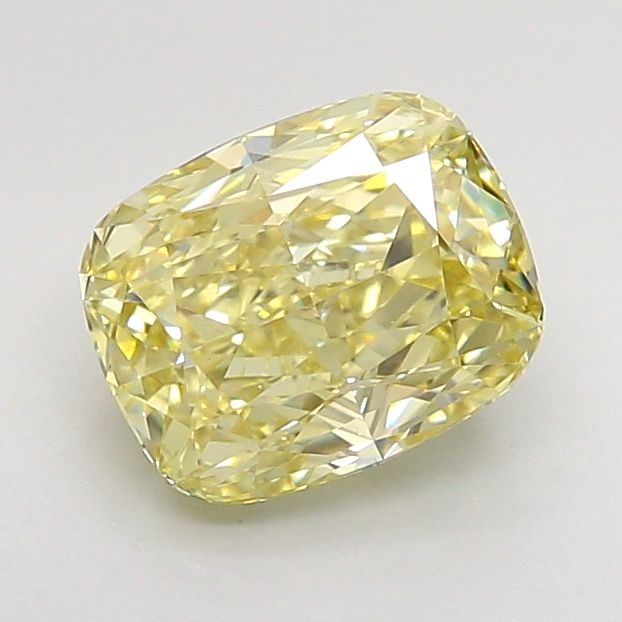 Loose Lab Diamond IGI Cushion Modified 2.1ct Fancy Yellow VVS2: Loose Lab Diamond IGI Cushion Modified 2.1ct Fancy Yellow VVS2 Loose Lab Diamond, 2.1ct, Cushion Modified shape, Fancy Yellow color, Clarity VVS2, with EX Polish and EX Symmetry, certified by IGI. Ite