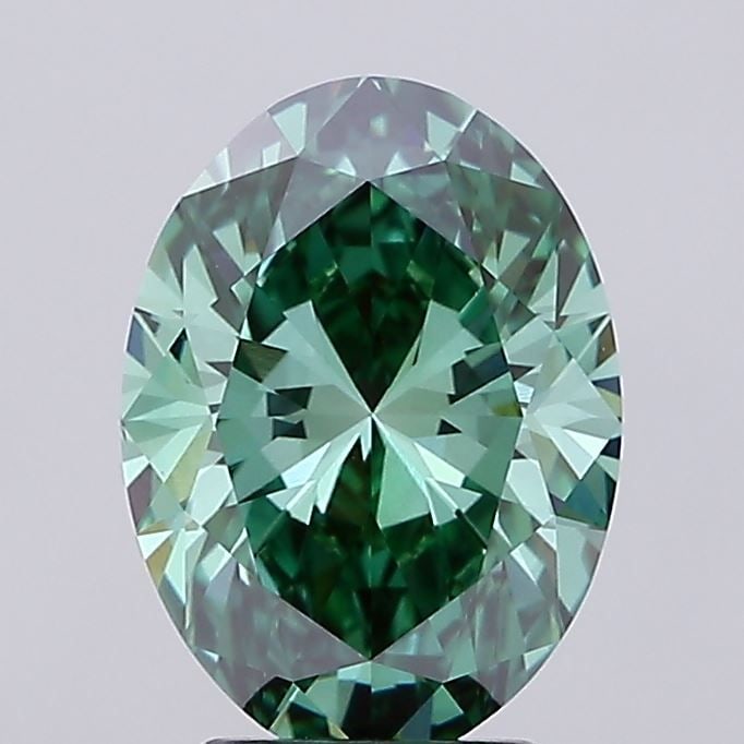 Loose Lab Diamond IGI Oval 3.06ct Fancy Vivid Green VS1: Loose Lab Diamond IGI Oval 3.06ct Fancy Vivid Green VS1 Loose Lab Diamond, 3.06ct, Oval shape, Fancy Vivid Green color, Clarity VS1, with EX Polish and EX Symmetry, certified by IGI. Item Specifics: S