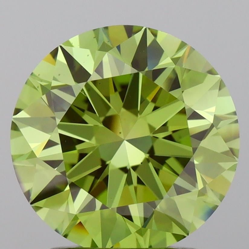 Ideal Loose Lab Diamond IGI Round 2.02ct Fancy Vivid Green VS1: Ideal Loose Lab Diamond IGI Round 2.02ct Fancy Vivid Green VS1 Loose Lab Diamond, 2.02ct, Round shape, Fancy Vivid Green color, Clarity VS1, with ID Cut, EX Polish and EX Symmetry, certified by IGI. I