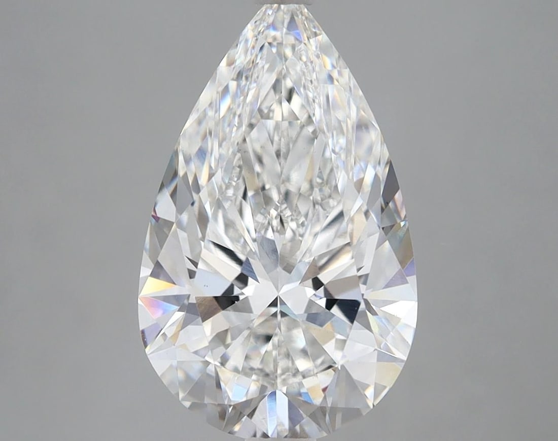 Loose Lab Diamond IGI Pear 3.9ct F VS1: Loose Lab Diamond IGI Pear 3.9ct F VS1 Loose Lab Diamond IGI Pear, 3.9ct, F color, VS1 clarity, featuring EX polish and symmetry. The dimensions are 14.29L X 8.75W X 5.42H; certified by IGI. Item Spec